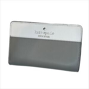Kate Spade New York Staci Medium Compact Bi-Fold Wallet in Nimbus Grey